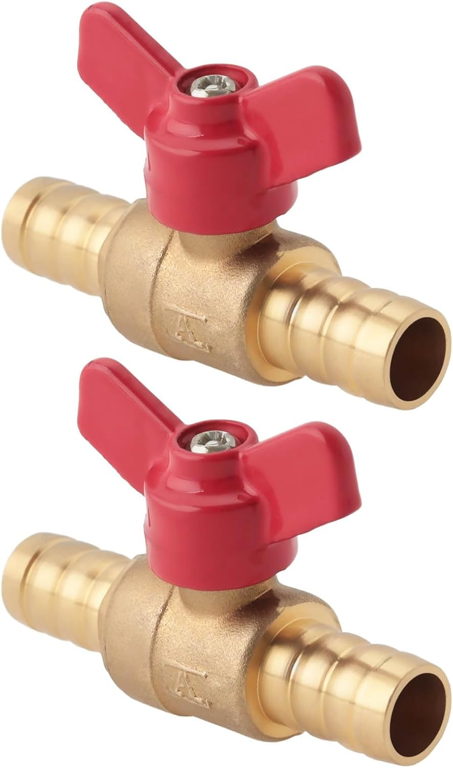 VGOL 2Pcs 1/2" Brass Pex Ball Valve Shut off Valve with Red Handle for 1/2" Pex Tubing Hot Cold Water image number 4