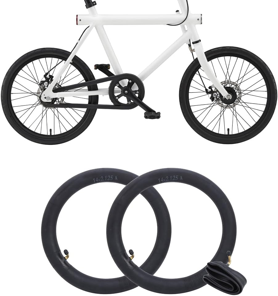 Lwuey 14Inch Bike Inner Tube, Electric Bikes Replacement Tubes Bicycle Inners Tubing Rubber Tool with Angled Valve Stem Inflation Gas Scooters Electrical Mini Mobility Scooters 2 Packs image number 6