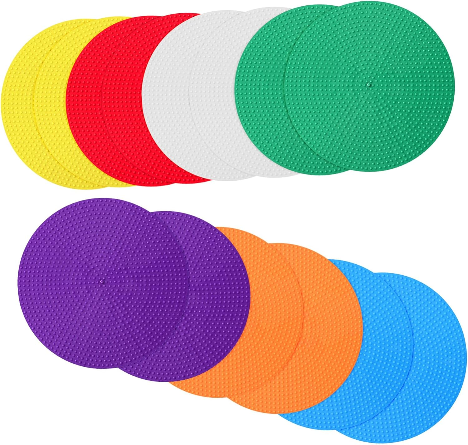 JOINPAYA Spot Markers 14 Pcs round Flat Non-Slip Discs for Boys and Girls Agility Training and Classroom Activities Soft Sturdy Material image number 4