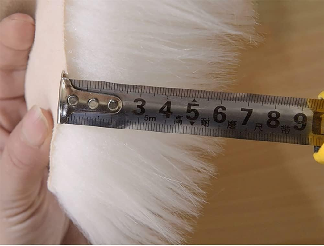 Soft Faux Sheepskin Fur Area Rug Chair Couch Cover Indoor Soft Fluffy Bedroom Floor Sofa Living Room White round 2.6 X 2.6 Feet image number 2
