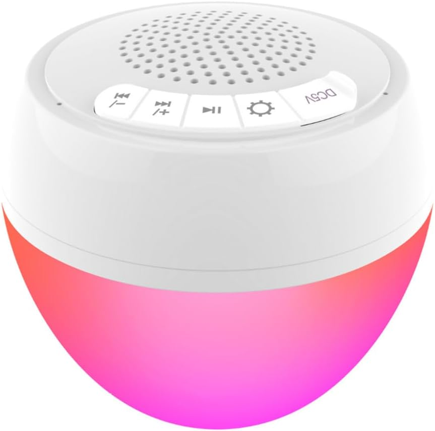 Spire 5W Mini Floating LED Bluetooth Waterproof Pool Speaker, White