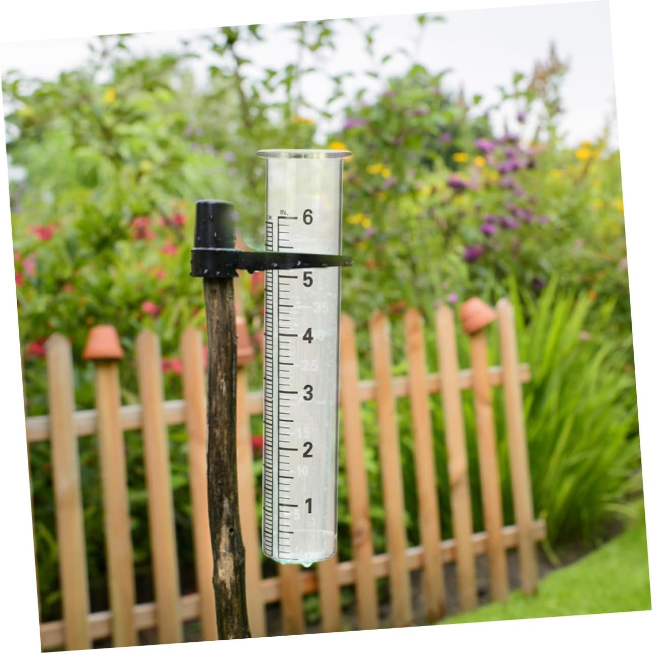 4Pcs Glass Rain Gauge Tubes Replacement Set 6-Inch and 7-Inch Cylinders for Outdoor Rain Water Measuring Device Precise Scale Markings image number 1