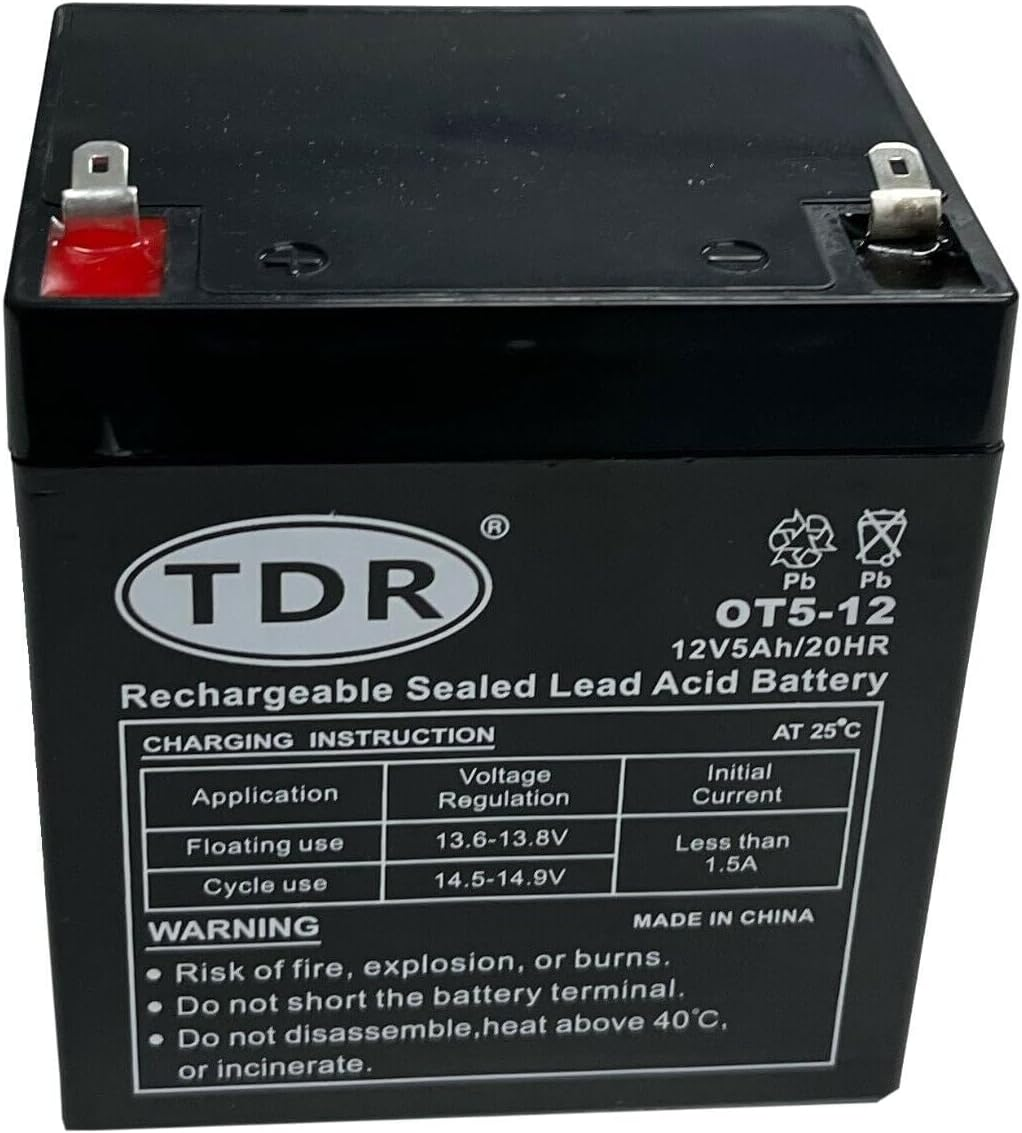 TDR 3Pcs OT5-12 12V 5Ah Sealed Lead Acid SLA Compact Battery Scooters Golf Carts Dust Collectors Mowers Alarm Systems Marine Equipment Power Tools image number 6