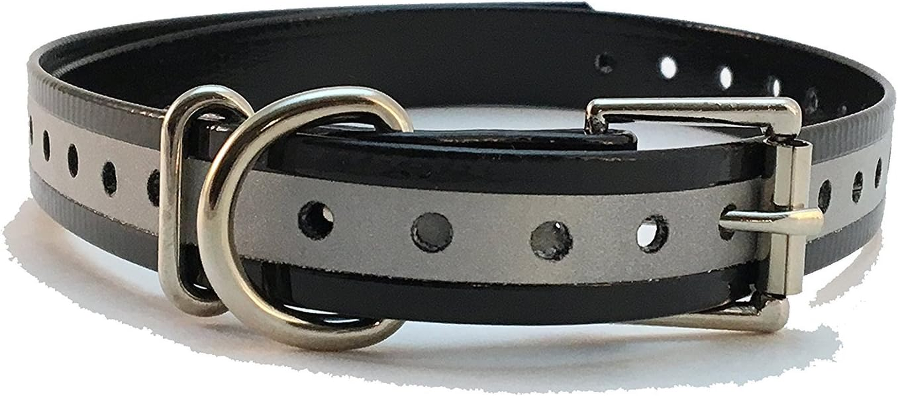 Trainpro Replacement &frac34;&rdquo; Dog Collar Strap Bands with Double Buckle Loop Training for All Brands of Pet Shock Bark E Collars and Fences.