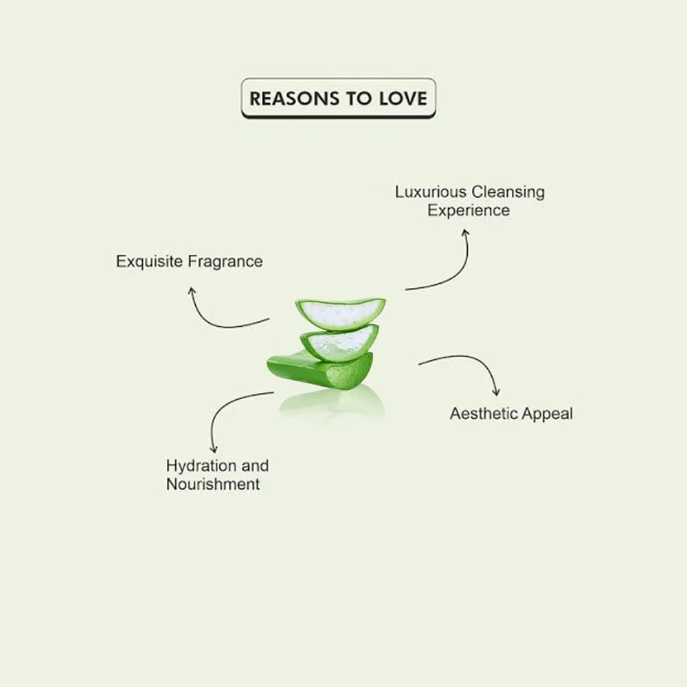 Khadi Pure Herbal Aloe Vera Hand Wash Bottle, 500 Ml, Green image number 3