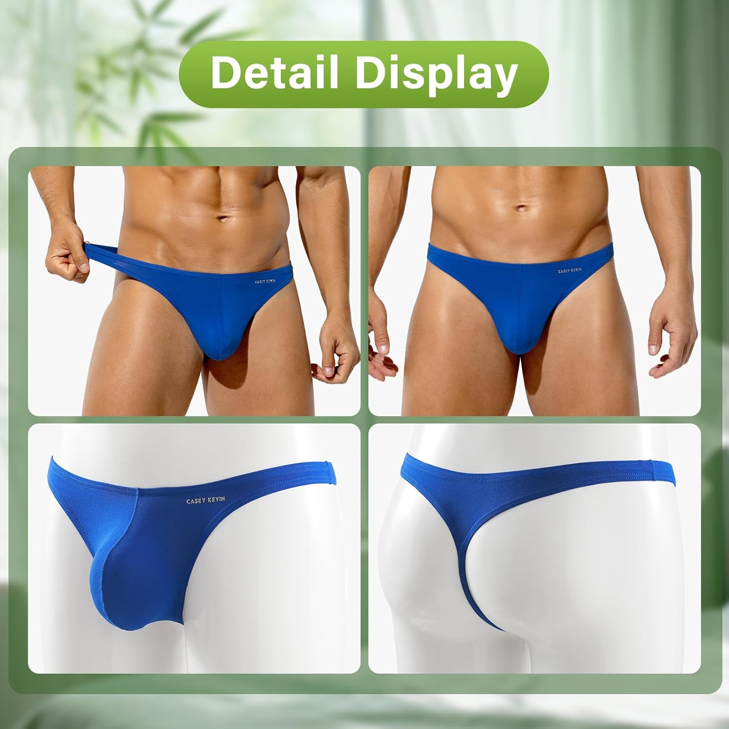 Casey Kevin Men'S Thong Underwear Breathable G-String Lightweight T-Back Sexy Bikini CK4073 1Pcs image number 4