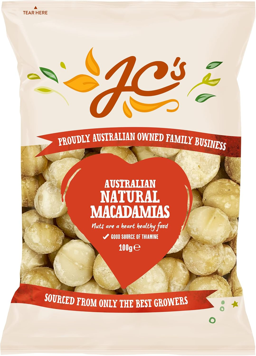 J.C.'S Quality Foods Natural Macadamias 100G image number 2