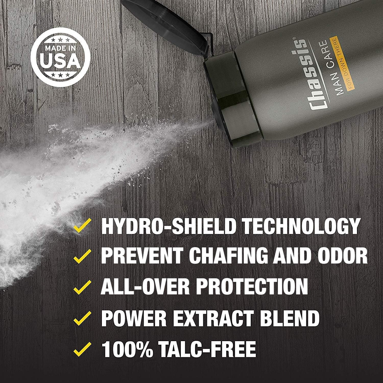 Chassis Premium Body Powder for Men, Original Fresh Scent image number 4