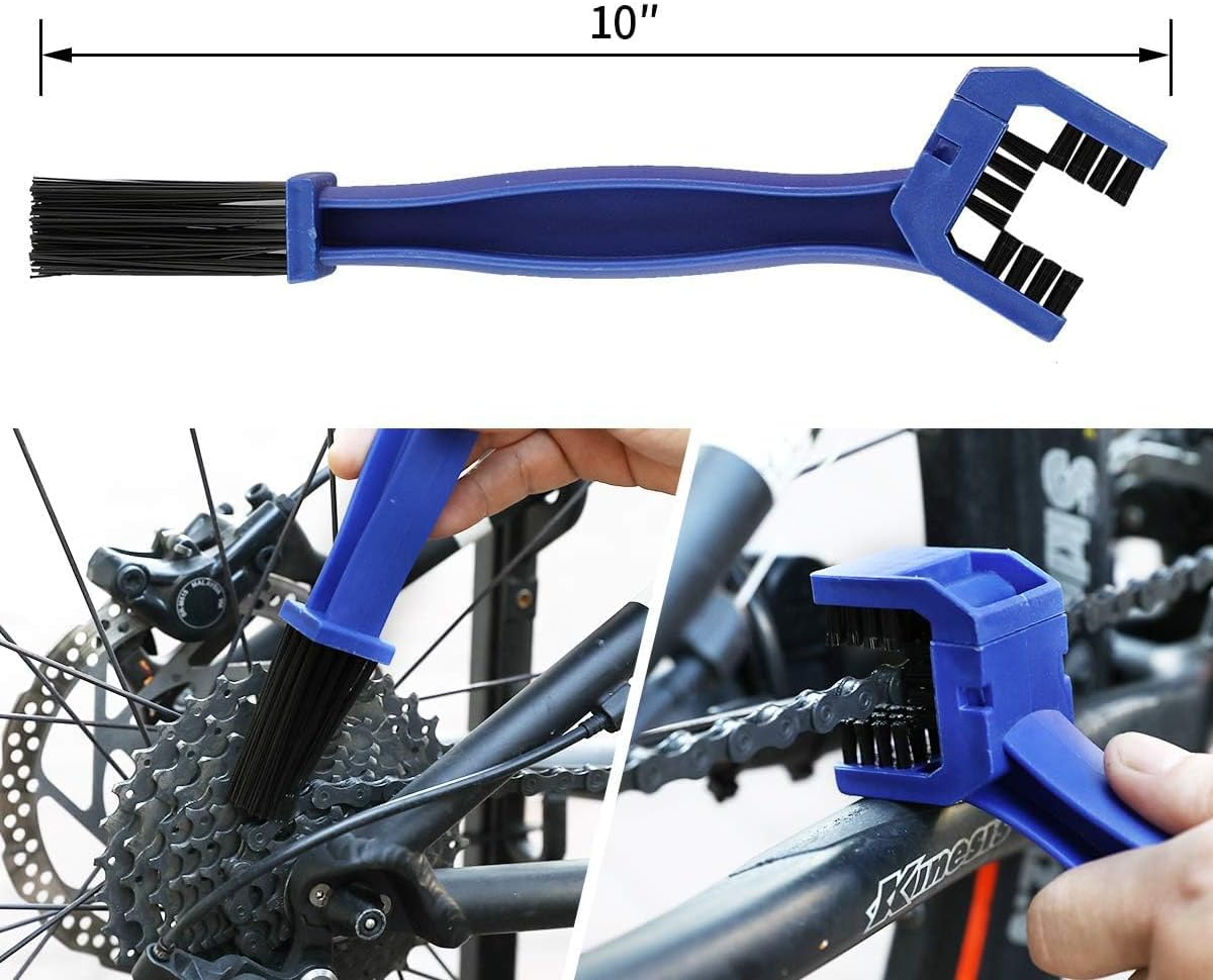 WOYAODONG 8 Pcs Precision Bicycle Cleaning Brush Tool Including Bike Chain Scrubber, Suitable for Mountain, Road, City, Hybrid,Bmx Bike and Folding Bike image number 4