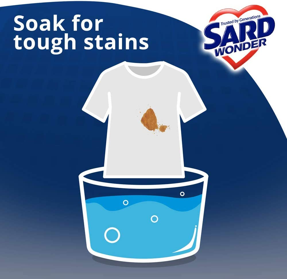 Sard Power, Stain Remover Powder, Antibacterial Soaker, In-Wash Booster, 1Kg (Pack of 2) image number 3
