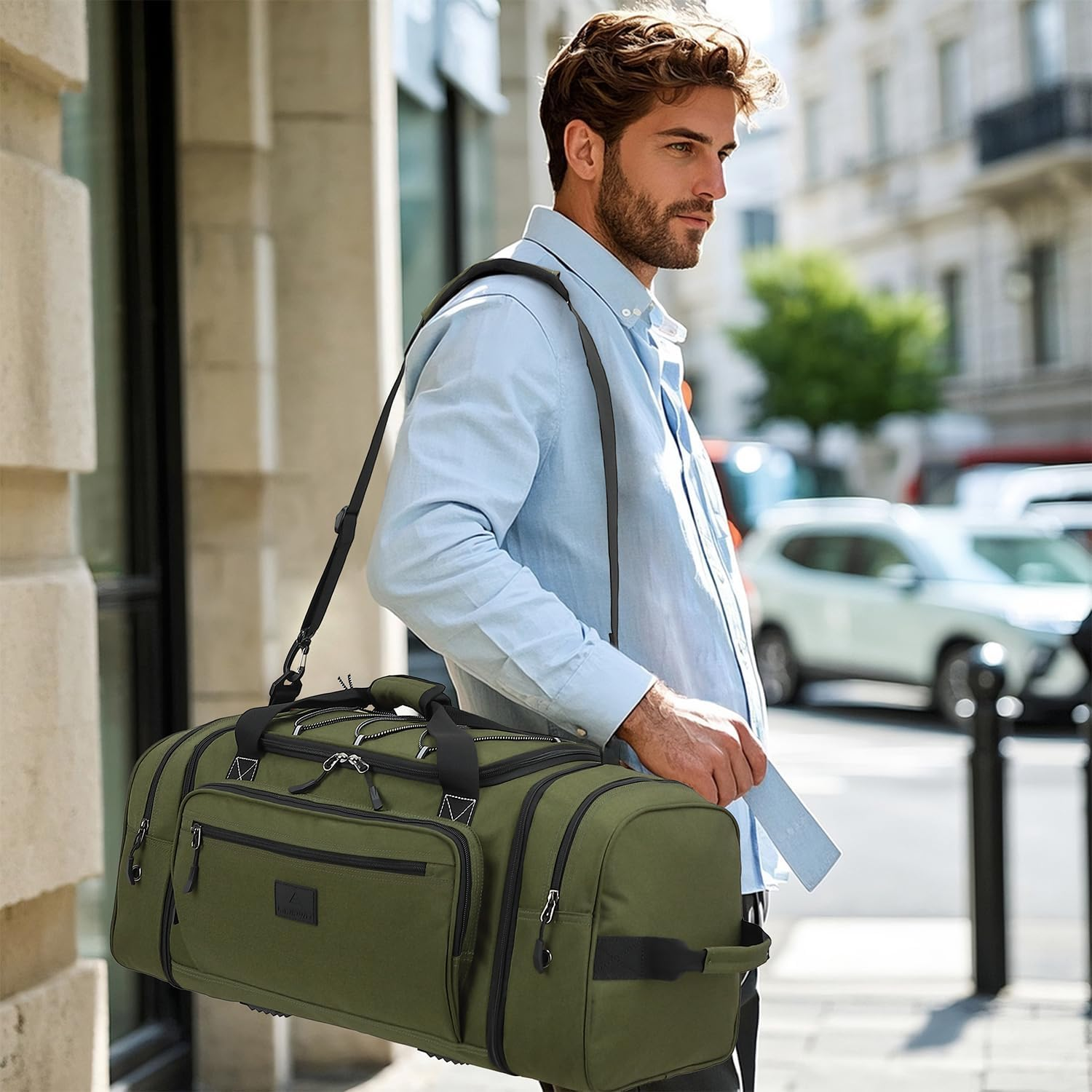 Laripwit Expandable Travel Bag Men'S Weekender Hand Luggage for Camping Sports image number 2