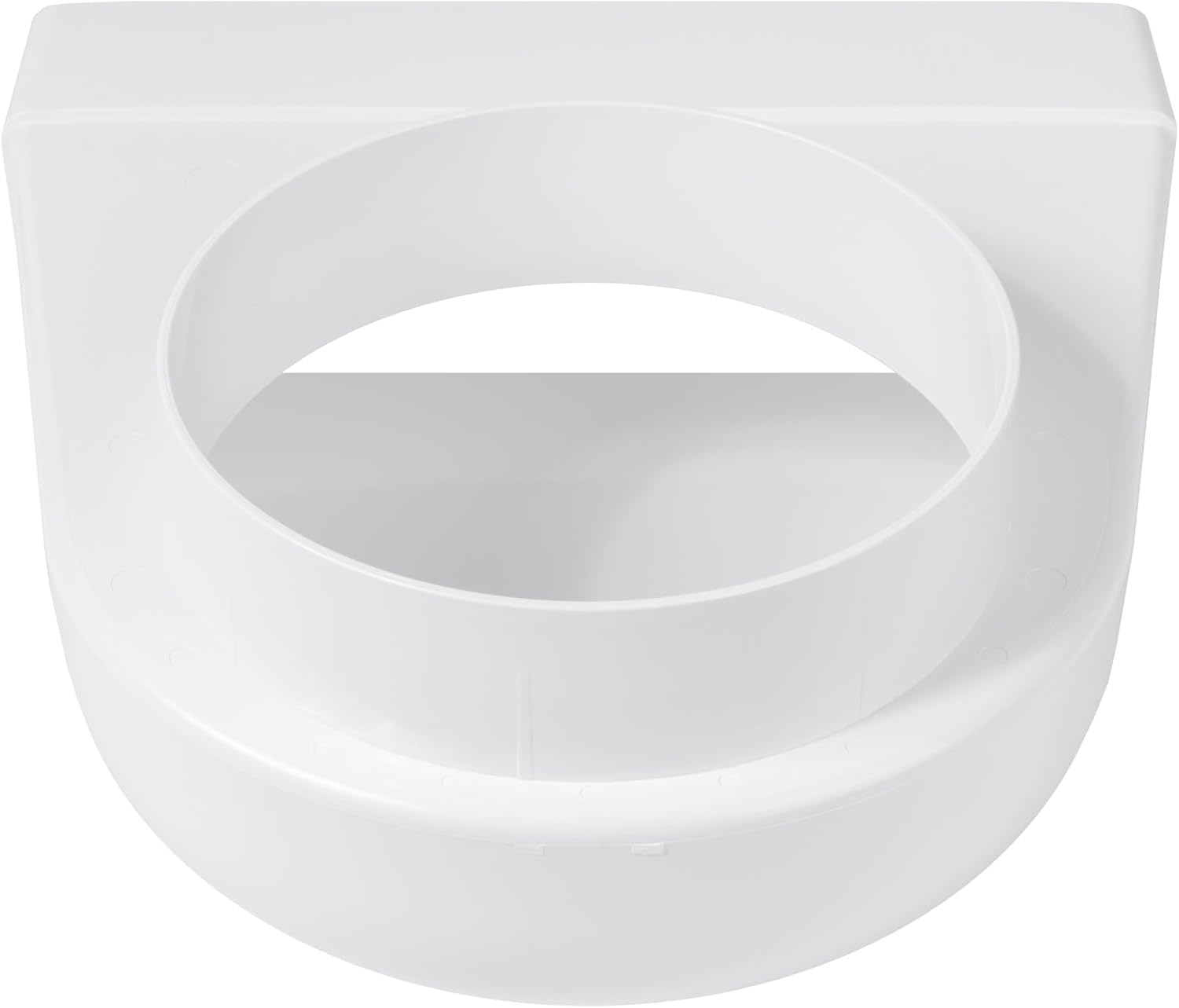 Vent Systems 204 X 60 Mm Rectangular 90&deg; Angle Duct Connector - Transition to Pipe with Diameter 125 Mm - Air Inlet, Outlet Coupling for HVAC Systems - Ventilation Connection for Heating, Cooling