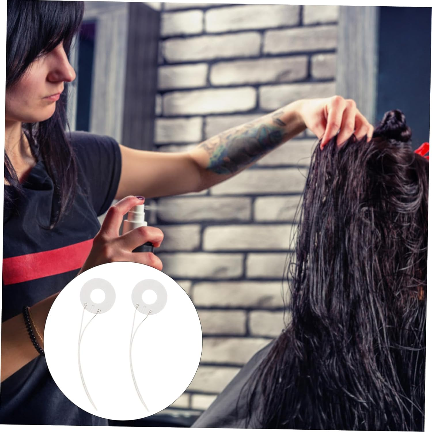 Baluue 6Pcs Ceramic Heating Coil for Hairdressing High Temperature Resistant Replacement Parts Easy to Install Styling Tool Compatible Household Appliances