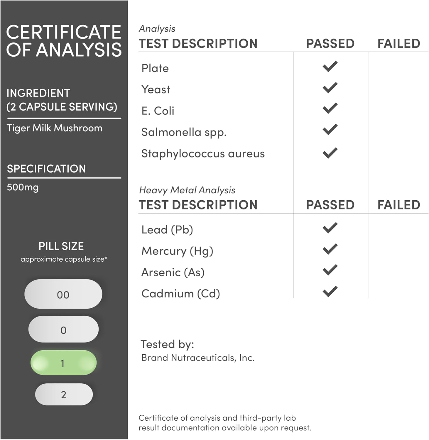 Double Wood Supplements Tigers Milk Mushroom Supplement (Lignosus Fungi) 500Mg per Serving, 120 Capsules (Antioxidant for Respiratory and Lung Health Support) Vegan Safe, Non-Gmo image number 4