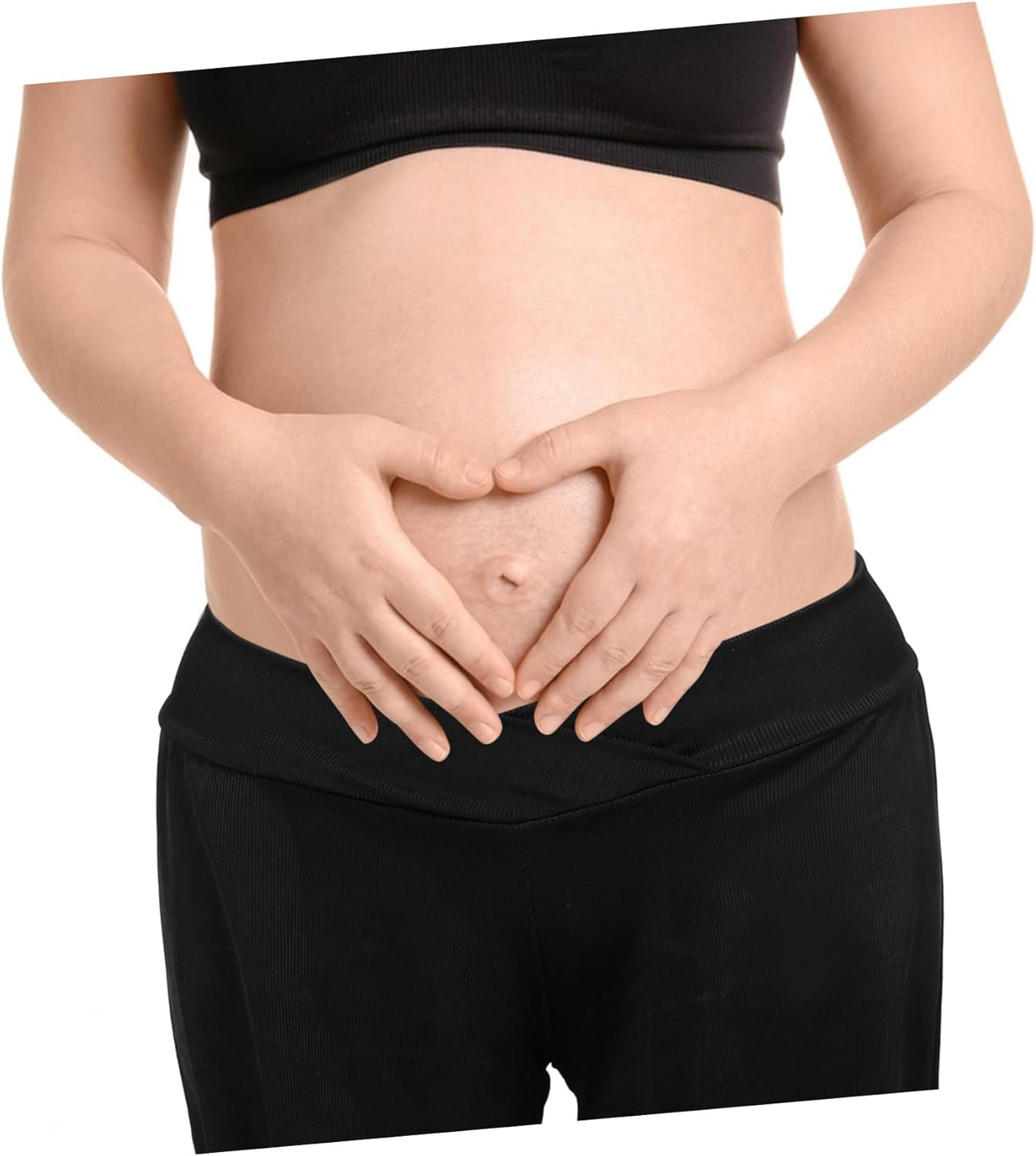 SAFIGLE Maternity Shorts High Waist over Belly Lightweight plus Pregnancy Shorts Breathable Cozy Soft for Home Postpartum and Outdoor Use Black