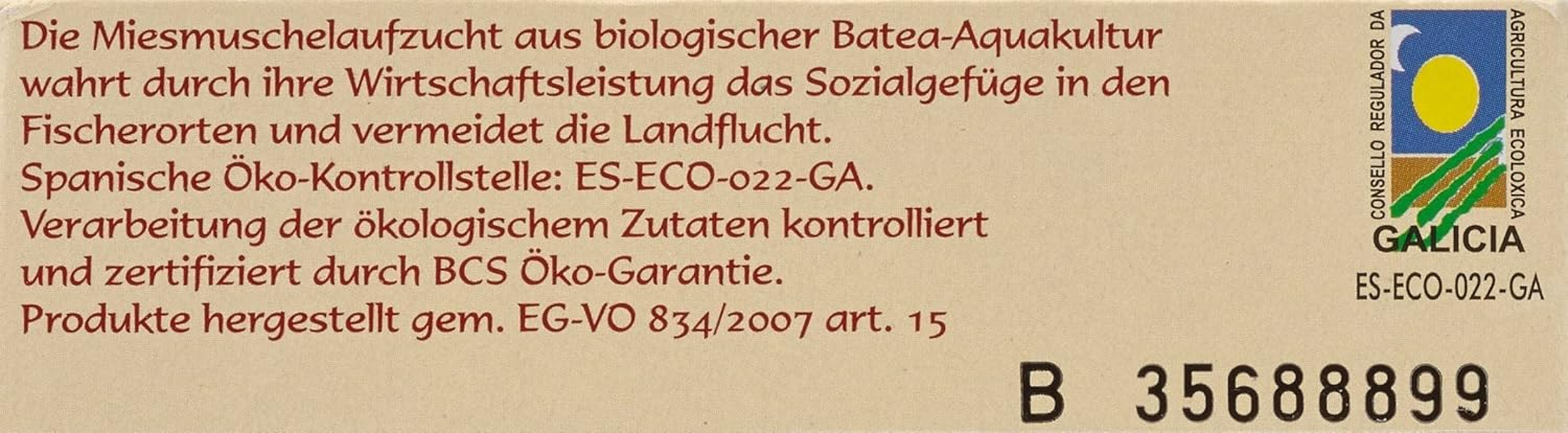 Pan Do Mar Pan Do Mar Organic Mussels in Organic Pickled Sauce, 115 G image number 2