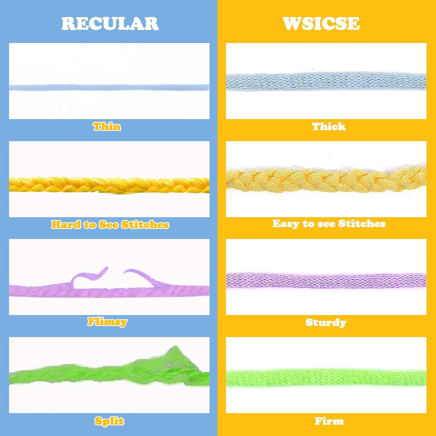 WSICSE 8 Pack Beginners Yarn for Crocheting, 8X50G Easy-To-See Stitches Chunky Thick Cotton-Nylon Blend Soft Yarn for Beginner Crocheting Christmas Crochet Kit Gifts (525 Yards) image number 4