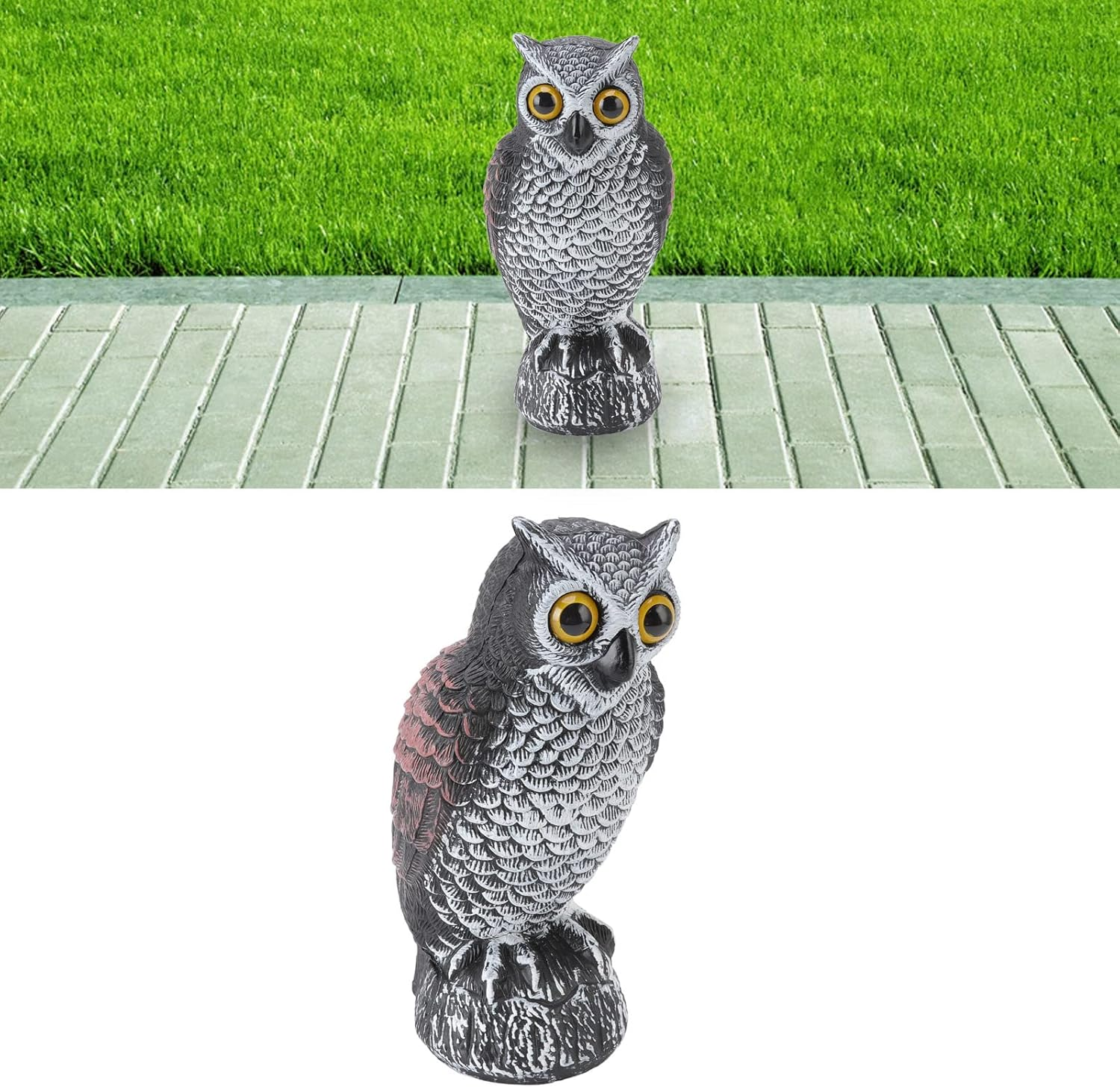Owl Bird Deterrent, Waterproof Fine Details Owl to Scare Birds Away for Birds for Small Animal image number 3