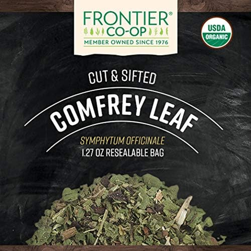 Frontier Co-Op Comfrey Leaf, Cut & Sifted, Certified Organic | 1.27 Oz (36G) Resealable Bag | Symphytum Officinale L. image number 2