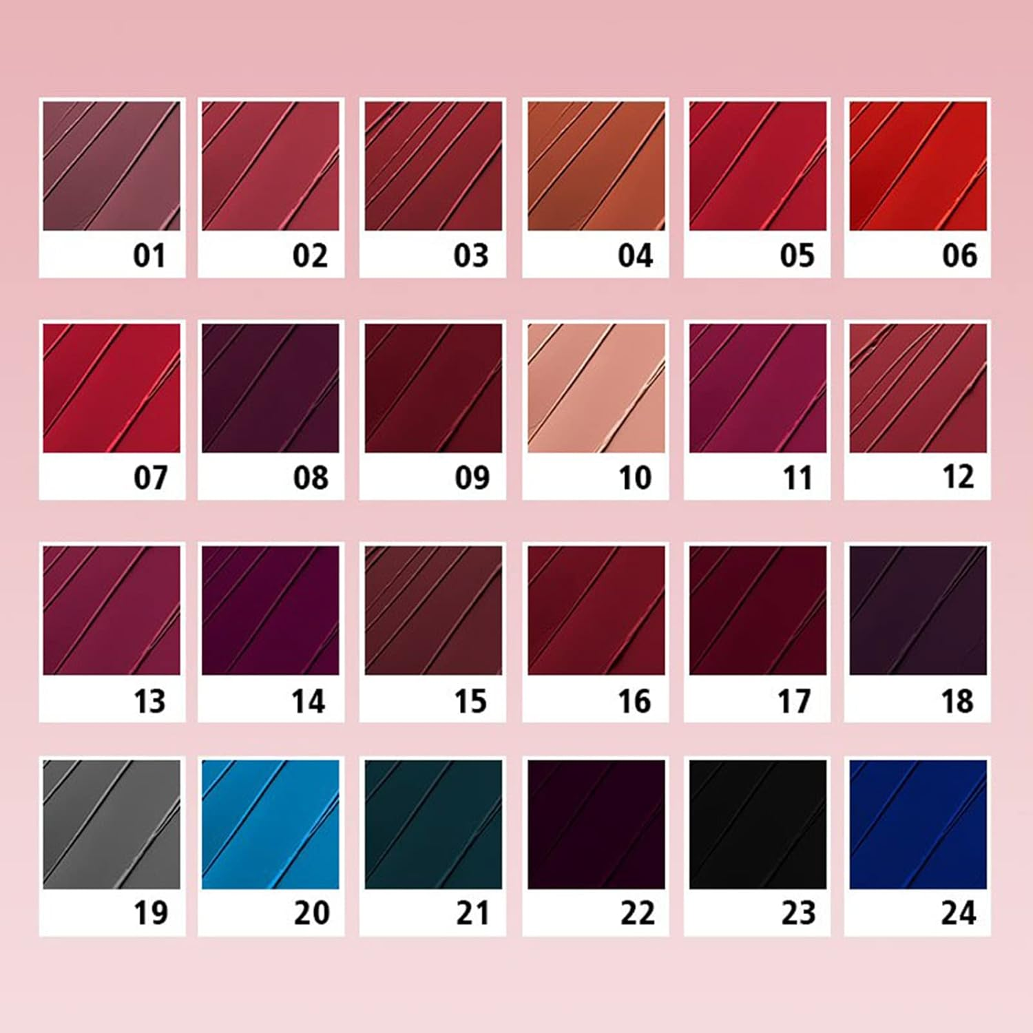 Fantasyday 24 Colours Matte Nude Tones Lipstick Set Waterproof Durable Liquid Lip Gloss Women Lips Moisturising Lip Care Lipsticks Gift Set for Full Looking Lips image number 4