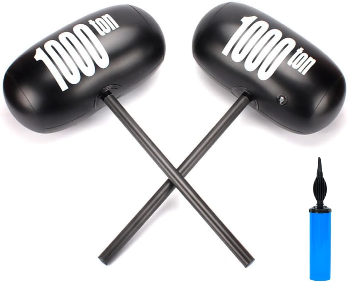 2Pcs Inflatable PVC Hammer - 28 Inches /70Cm Large Hammer, Party Game Interactive Prop, Easter Halloween, Comes with Hand Inflation Pump image number 3