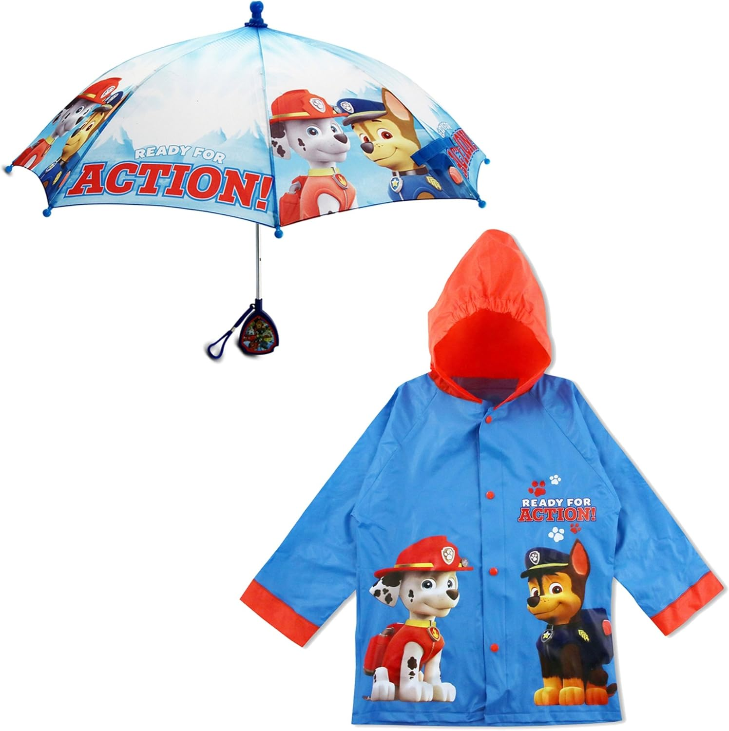 Nickelodeon Toddler and Boys' Paw Patrol Slicker and Umbrella Rainwear Set