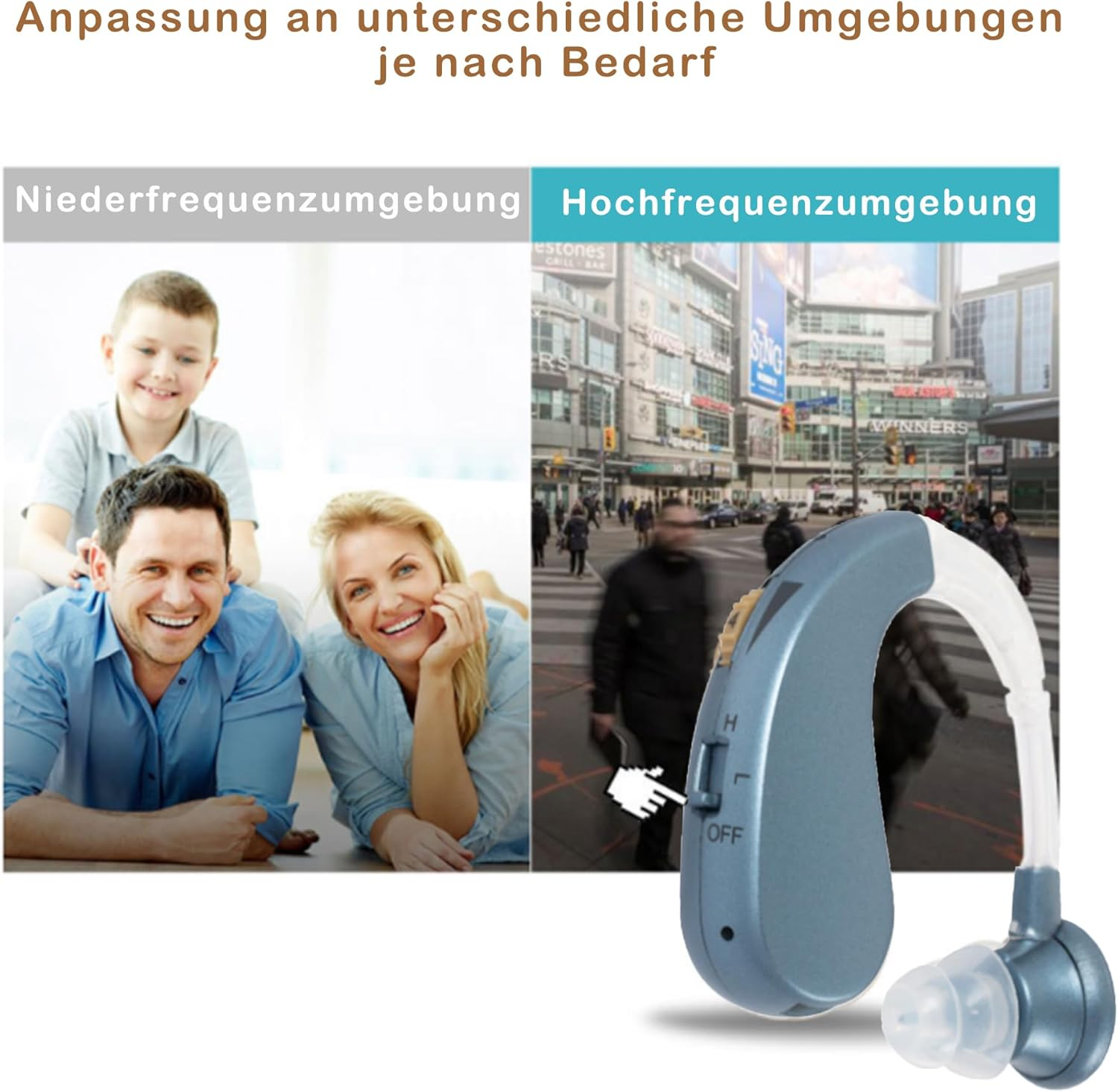 Keautfair Wireless Headphones Portable Headphones Rechargeable Elderly People (Blue) image number 5