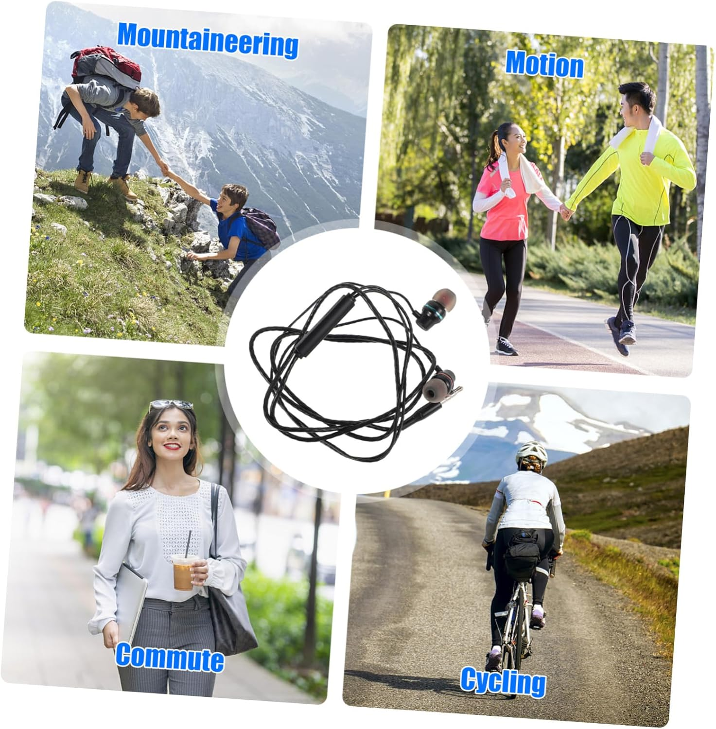 SHOWERORO Wired Headset Headphones Earphones Headphone Volume Control Earphone in Ear Headphone Jack Mobile Phone Earphone Lightweight Headphones Ear Phones with Volume Control Metal image number 3