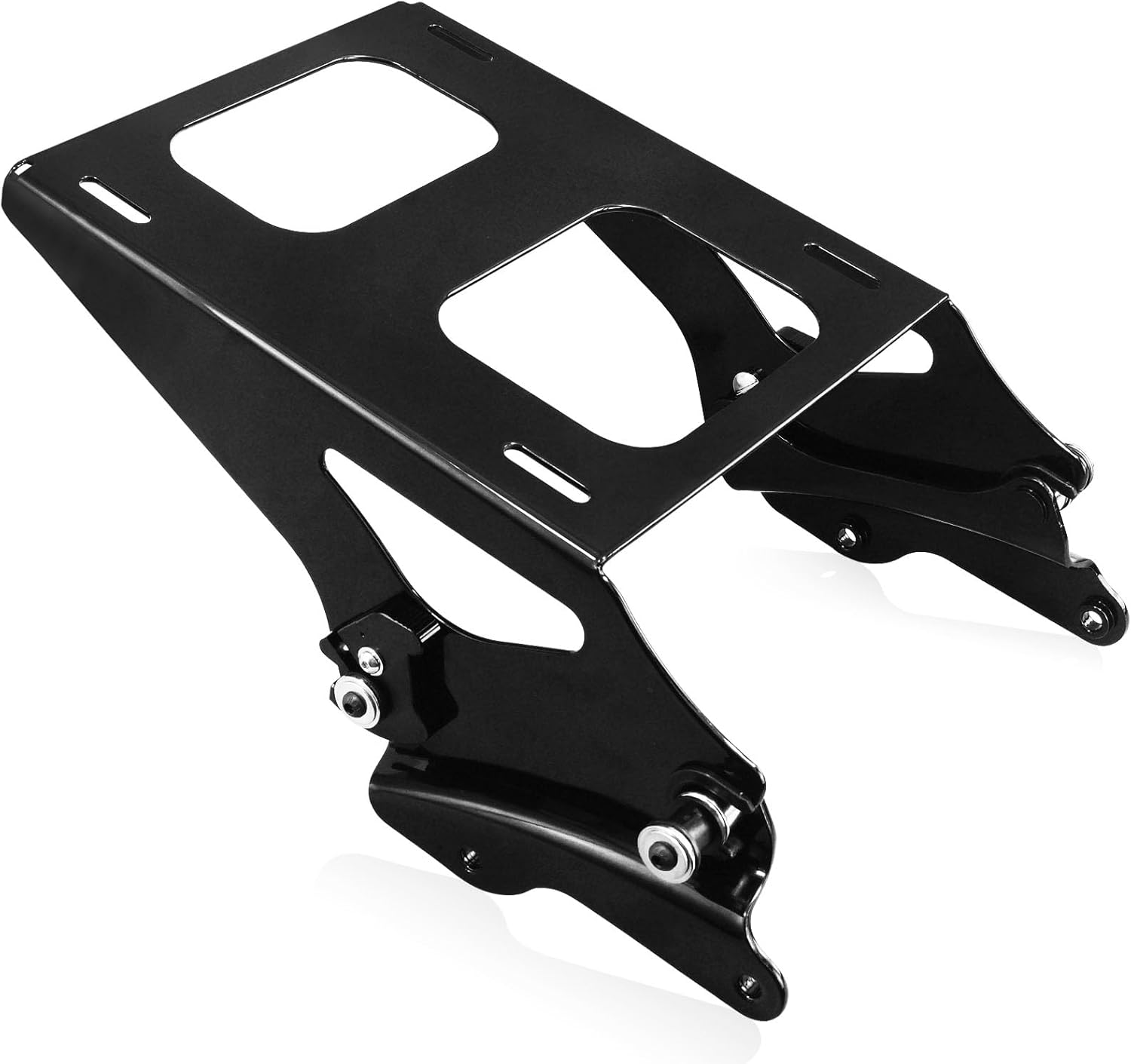 Luggage Rack 4 Point Docking Hardware Kit for Harley Detachable Tour Pack Kit Two-Up Mounting Rack Compatible with Touring Road King Street Glide Road Glide Electra Glide 2014-2025 (Chrome)