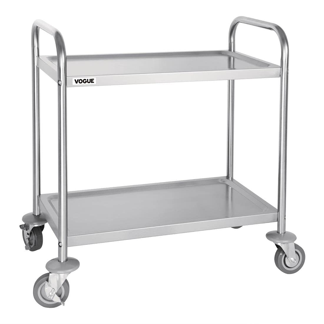 Vogue Stainless Steel 2 Tier Flat Pack Trolley, 405 Mm Length X 710 Mm Width X 825 Height image number 5