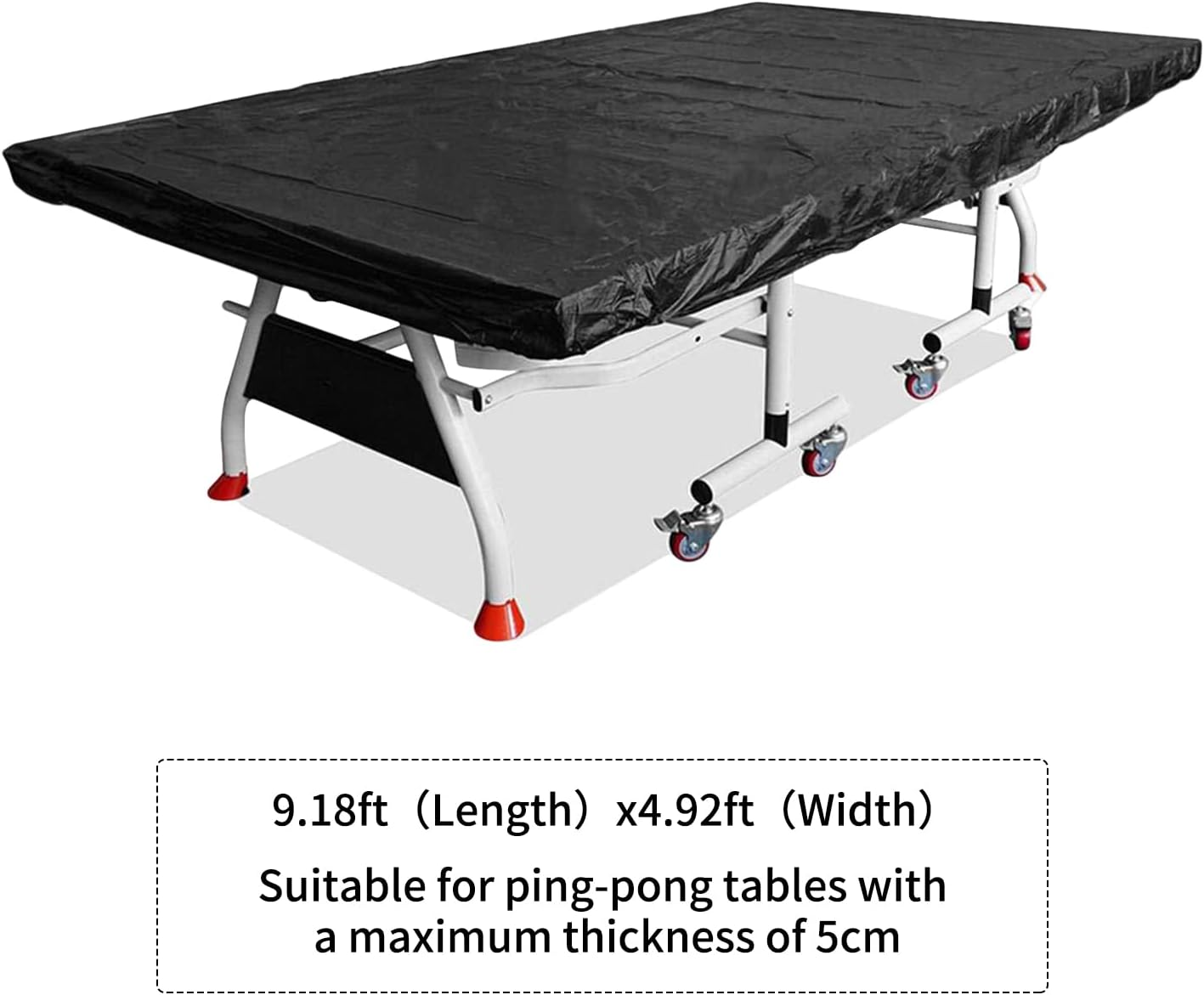 Mingzhe Table Tennis Cover Ox Cloth Waterproof Ping Pong Table Cover with Drawstring Full Protection Dust-Proof Table Cover for Indoor or Outdoor Patio Protective Cover image number 2