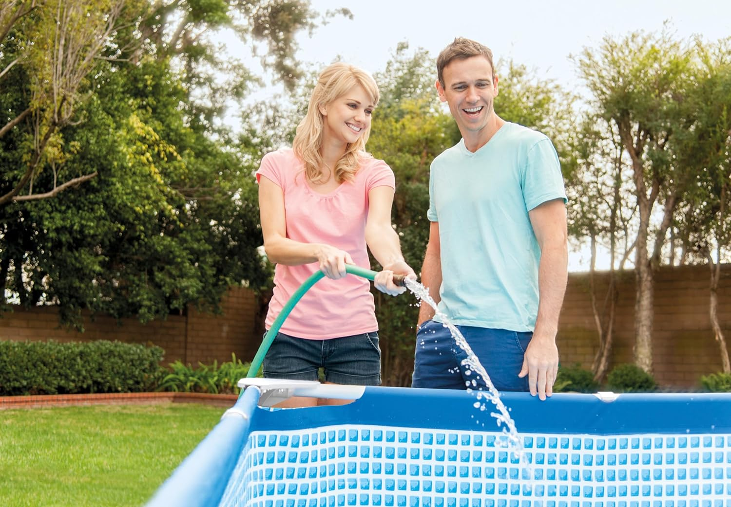 Intex Rectangular Frame Swimming Pool, 3.0 M X 2.0 M X 0.75 M image number 1