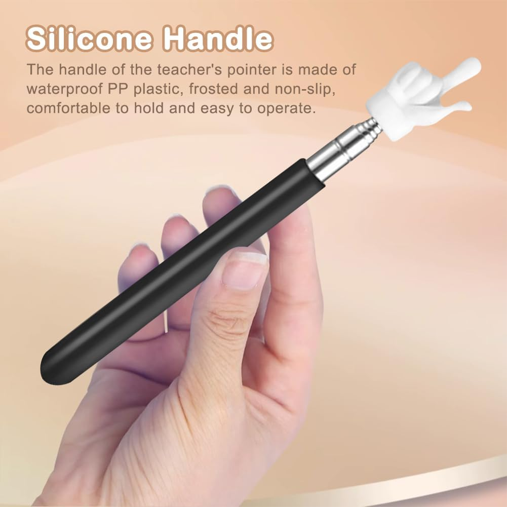 2Pcs Pointing Stick Finger Shape Funny Extendable Telescopic Teacher Pointer image number 6