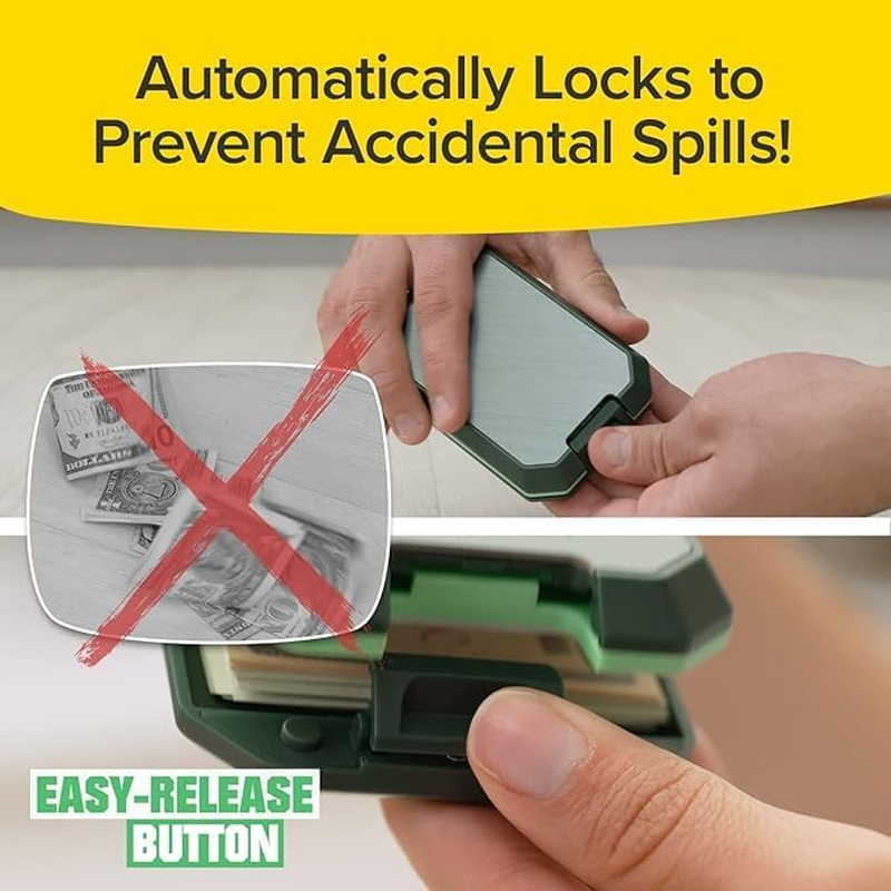 Slim Mint Ultra-Thin Rfid-Blocking Wallet, Aluminum Outer Shell, Crush-Resistant, Easy to Carry, Reach Cards & Cash with a Touch of a Button, AS-SEEN-ON-TV, ID Theft Protection image number 2