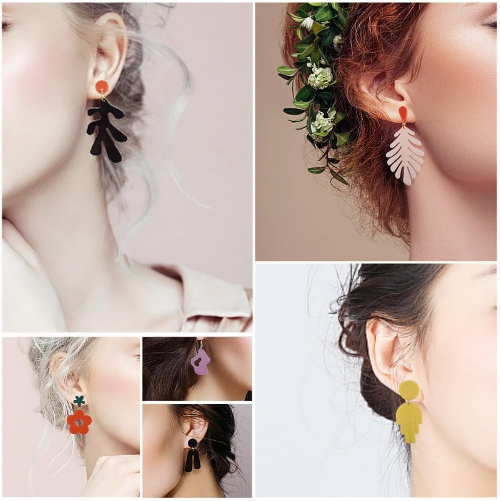 Resin Earring Molds Set, 6 Pieces, Silicone Jewelry Making Kit with Holes for Earrings, Necklace, Pendant image number 1