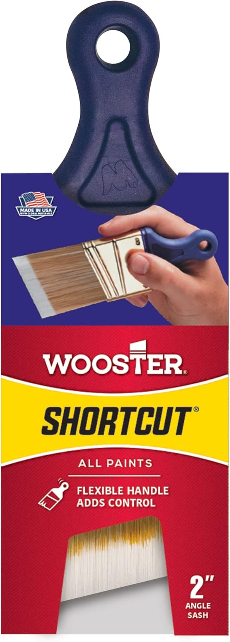 Wooster Brush Q3211-2 Shortcut Angle Sash Brush, 2-Inch image number 2