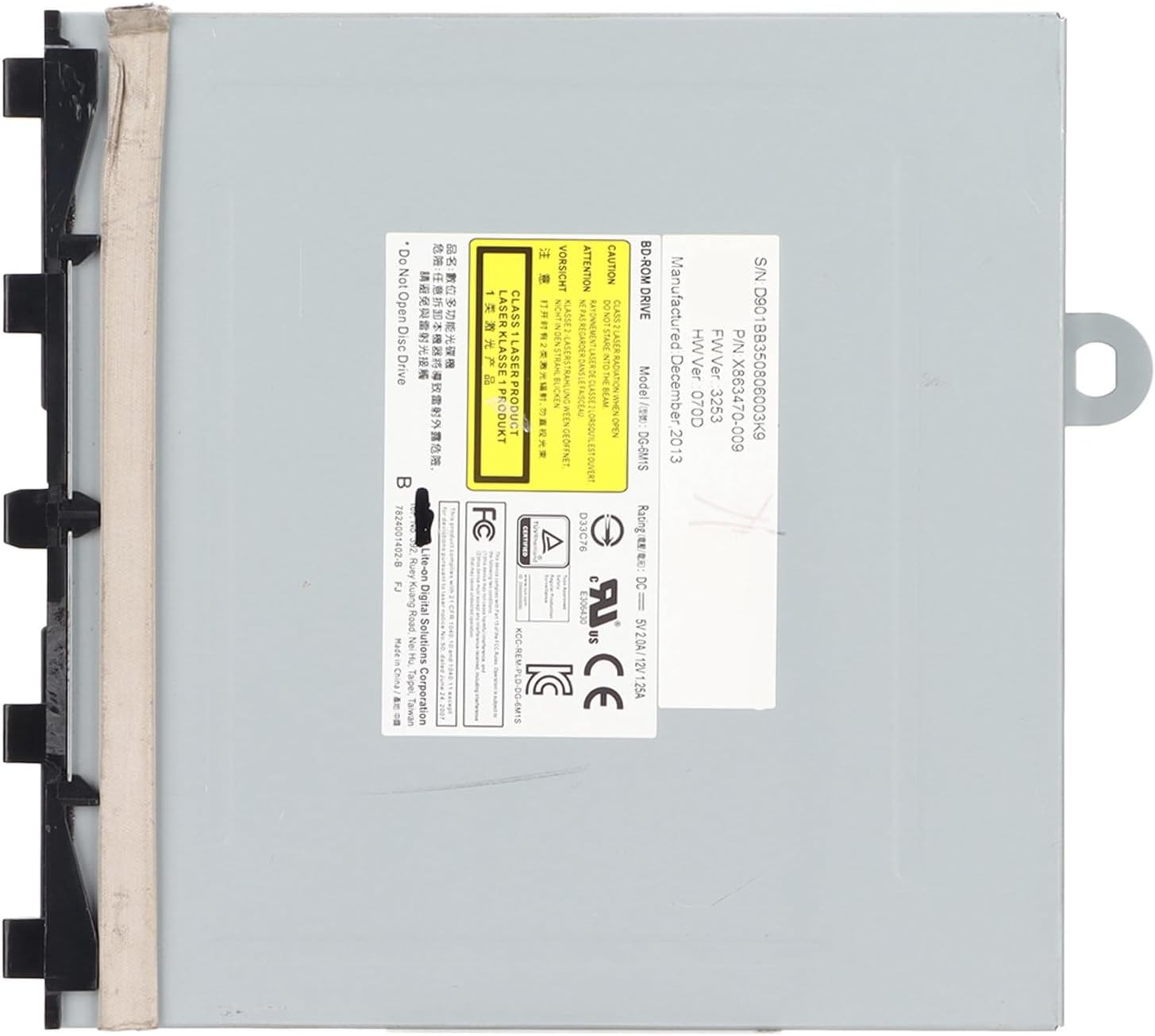 Internal Disc Drive Replacement for One Model No. DG-6M1S-01B, Game Console Bluray Disc DVD Drive Replacement Parts image number 4