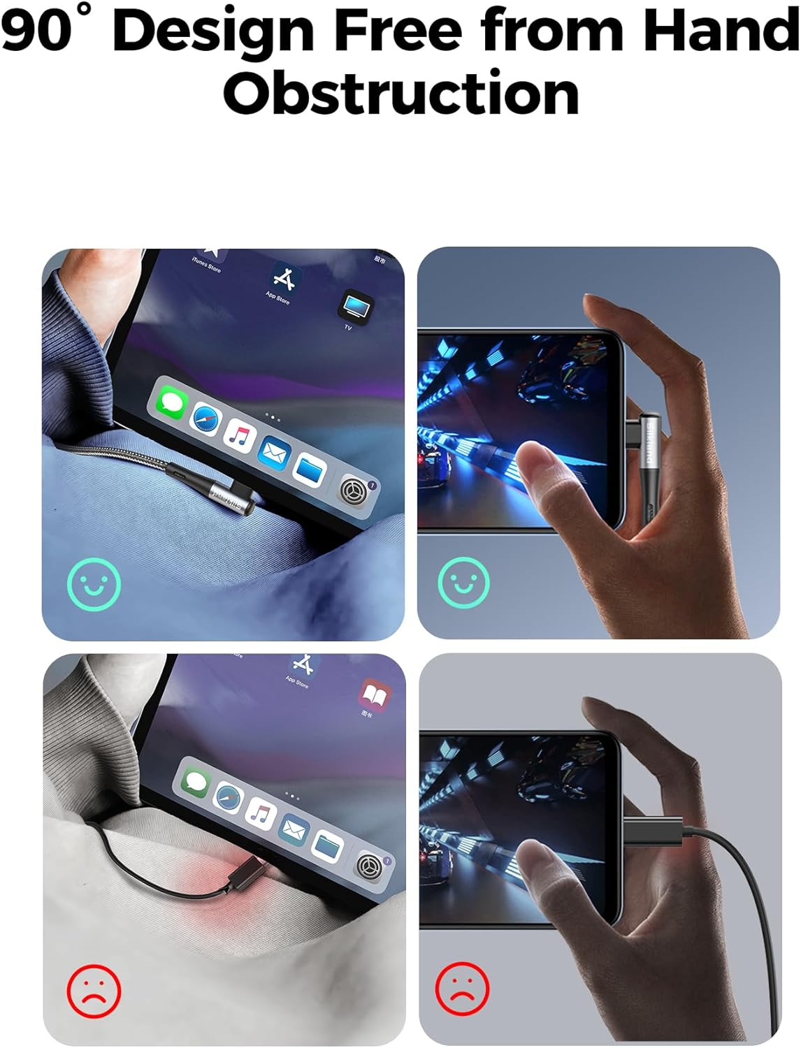 Silkland 240W Short USB C to USB C Cable (0.3M, 2Pack), Right Angle USB C Fast Charging Cable, Braided Type C Charger Cord for PD3.1, 100W, Compatible with Iphone 17/16, Macbook, Pixel, Samsung