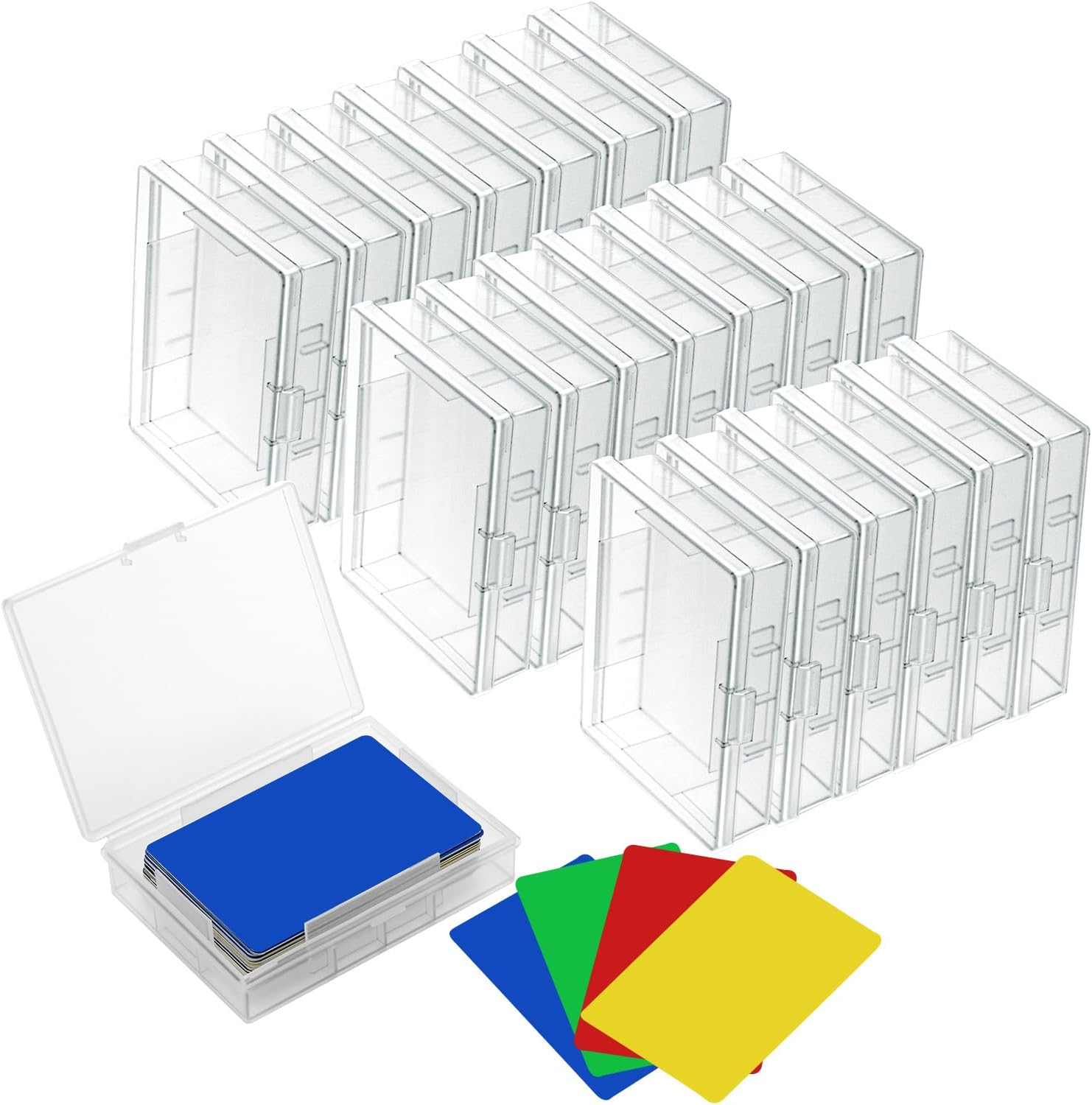 Skylety 12 Pcs Clear Playing Card Deck Cases Plastic Empty Playing Card Box Holder Storage Case Organizer Snap Closed, Suitable for 3.7X2.7 Inch Game Card (No Cards) image number 5