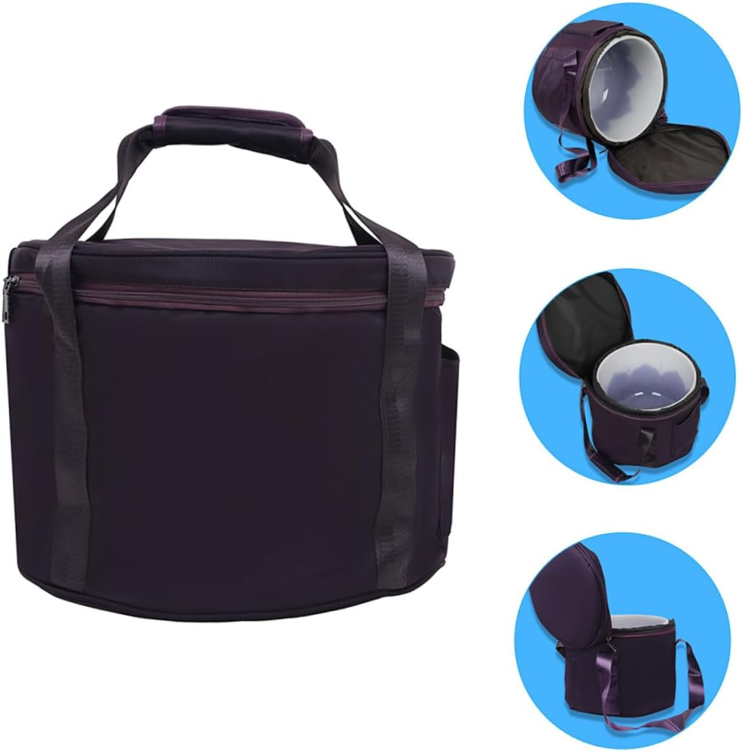 TOGEVAL Portable Crystal Singing Bowl Bag with Inner Liner 12 Inch Bowl Storage Case for Meditation and Sound Healing