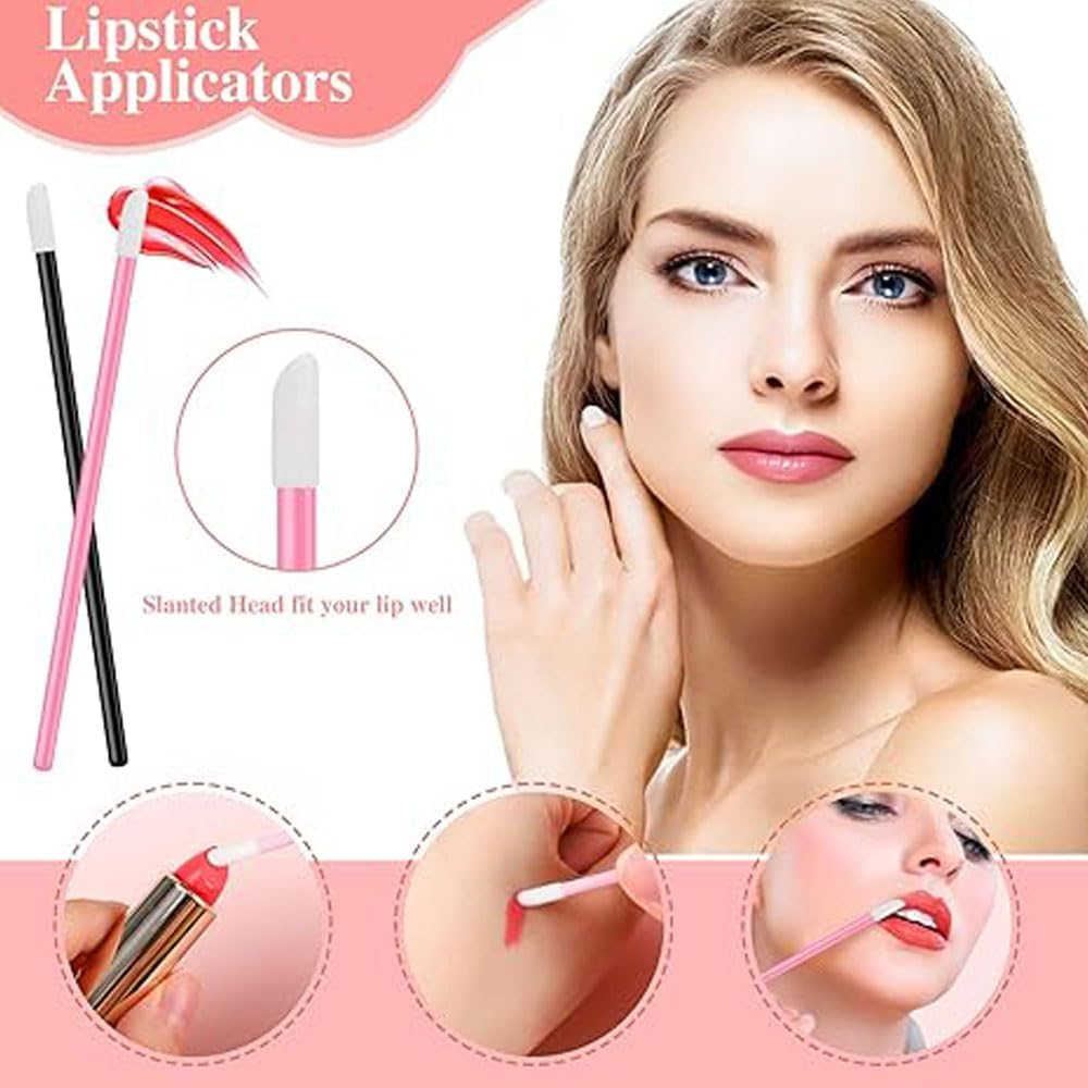 Disposable Makeup Applicators Kit - 250 Pcs Professional Makeup Tools Set (Eyeliner Brushes, Mascara Wands, Lipstick Applicators) (Portable, Count, 250) image number 5