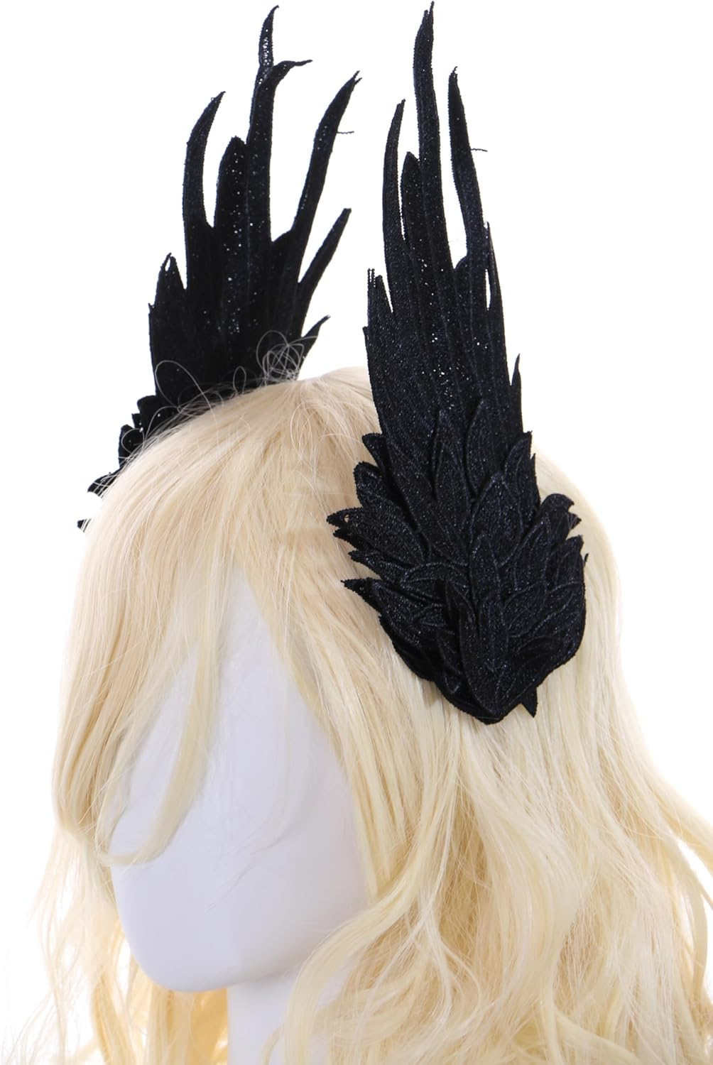 C-108-2 Black Angel Wings Goddess Hair Clips Gothic Lolita Party Celebration Hair Accessories Head Accessory image number 4