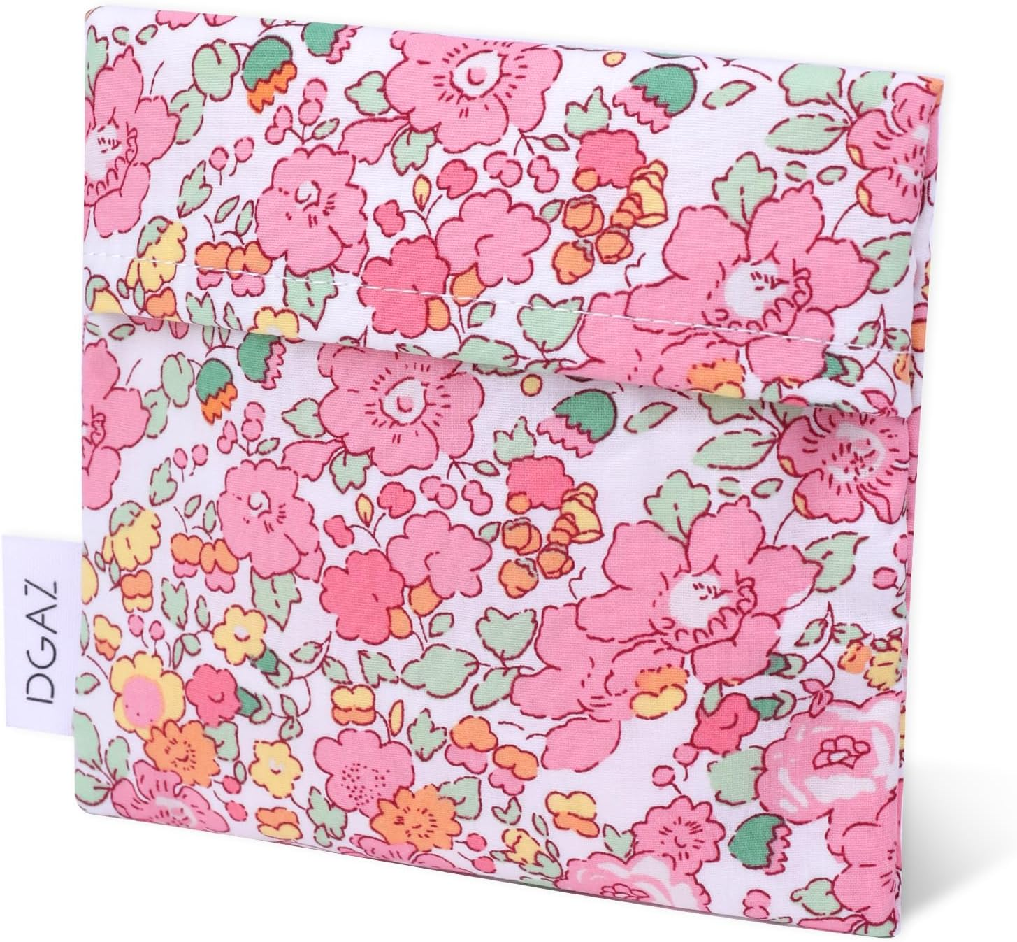 DGAZ Sanitary Napkin Storage Bag, Period Bag for Teen Aged Girls, Portable Period Bag for Panty Liners/Menstrual Cup/Small Tampons，Mini Makeup Bag for Purse(Blooming)