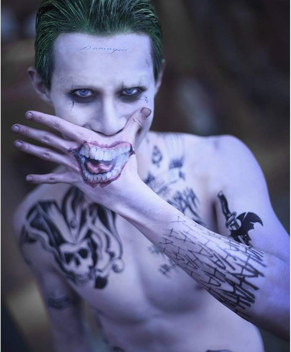 3 Sheets Halloween Temporary Tattoos,Tattoo Sticker Perfect for Halloween,Cosplay, Costumes and Party Accessories - A image number 3