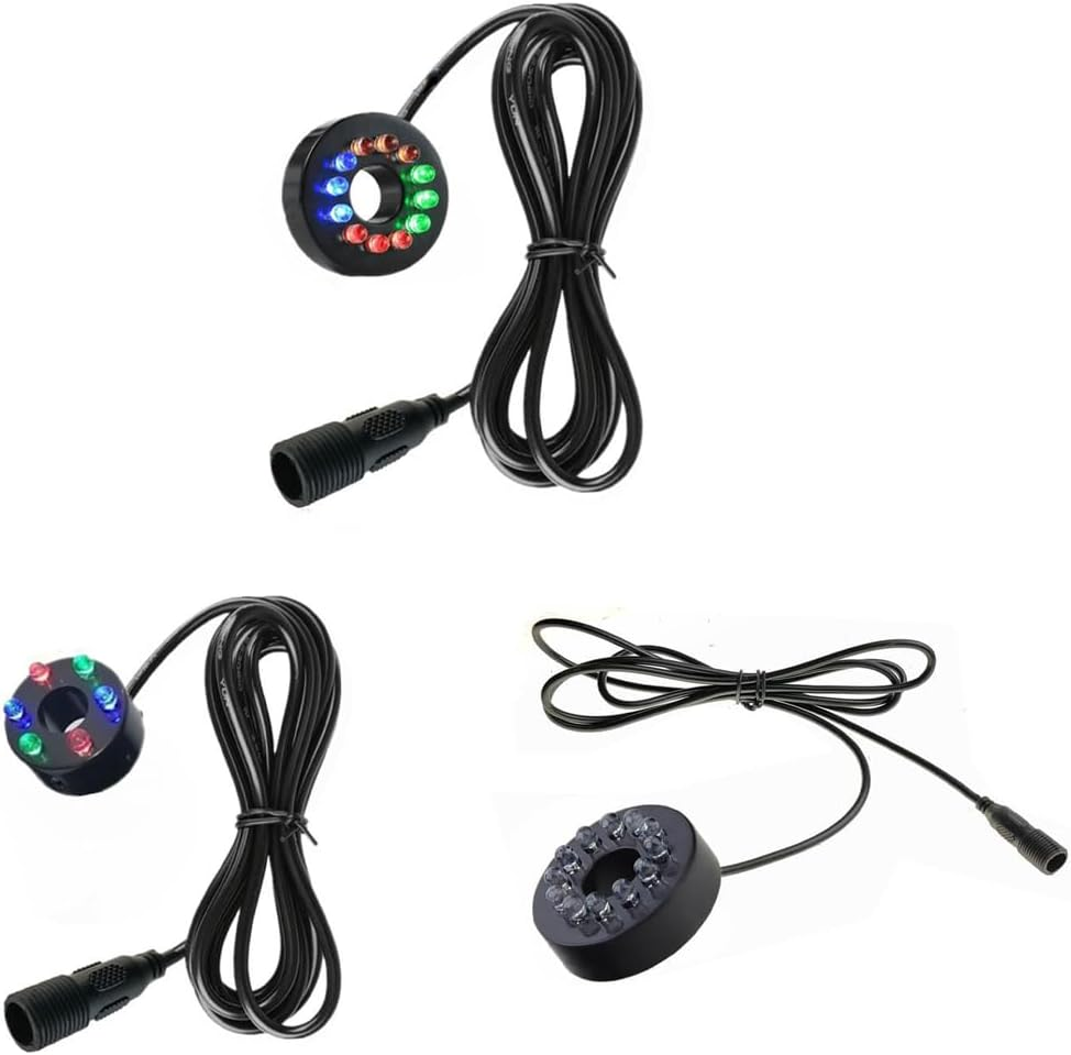 IOIUSKKU RGB LED Waterproof Connector Pond Light Underwater Fish Rack Light Underwater Pond Garden Stunning LED Tank, Yellow ，12LED