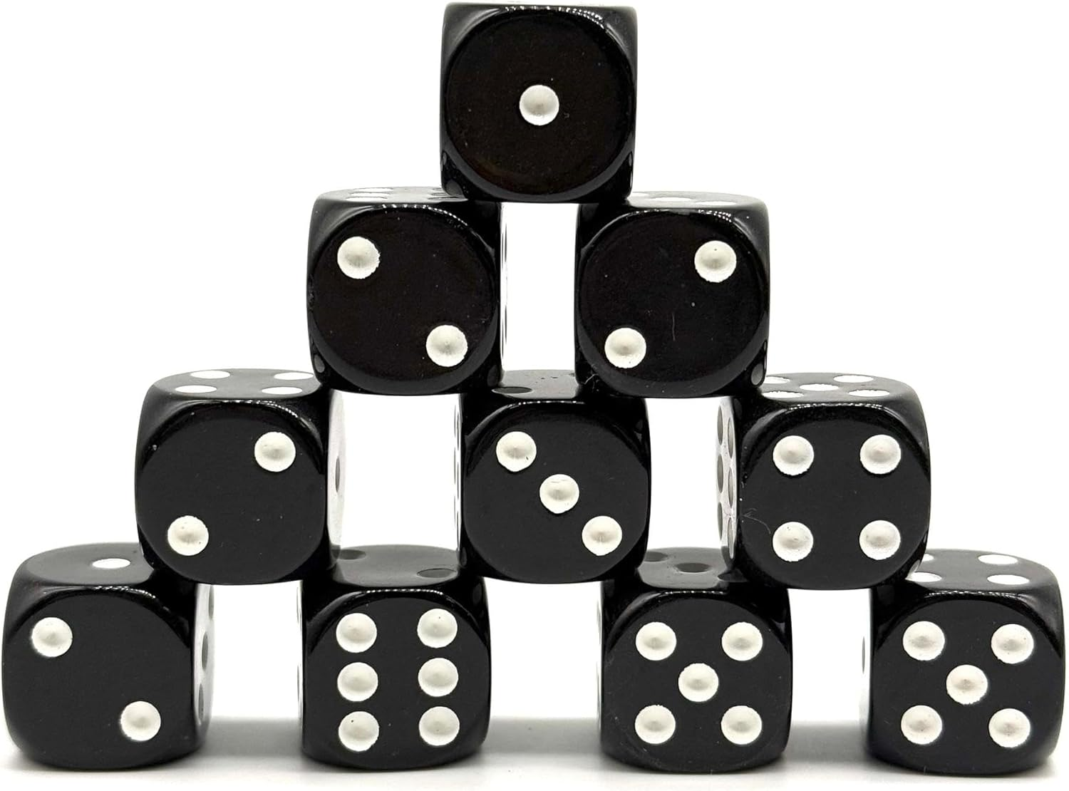 10PCS Acrylic Dices 6 Sided Dice Set for Bar Games Standard Dices for Party Math Learning Glow Playing Dice (Red)