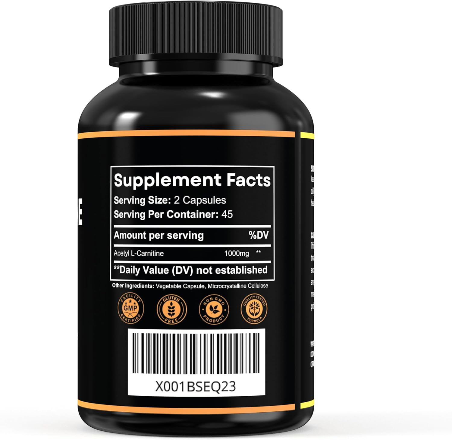 Acetyl L-Carnitine 1000Mg &ndash; Vegan Capsules | Plant-Based Amino Acid | Non-Gmo, Gluten-Free, No Fillers | Energy Support by MAYN