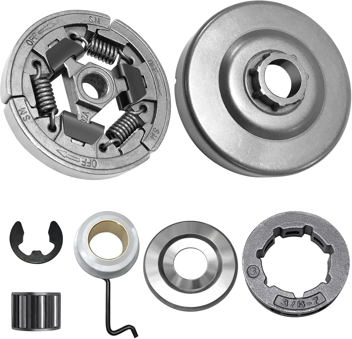 Clutch Drum 3/8" 7T Sprocket Kit for Stihl MS311 MS391 MS391C Chainsaw Rim Convert Part Replace #1140 160 2001, 0000 642 1231, 1125 640 7110, 9512 933 2260, 0000 958 1022 image number 5