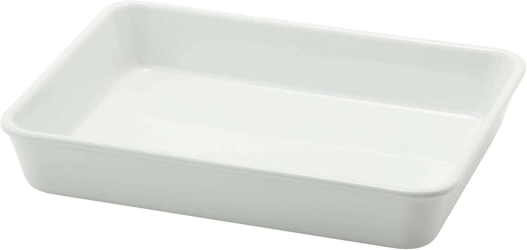 TAMAKI T-787168 Ceramic Bat, White, Diameter 11.6 X Depth 9.1 X Height 1.9 Inches (29.5 X 23 X 4.8 Cm), 66.7 Fl Oz (2,100 Ml), Microwave, Dishwasher, Oven Safe