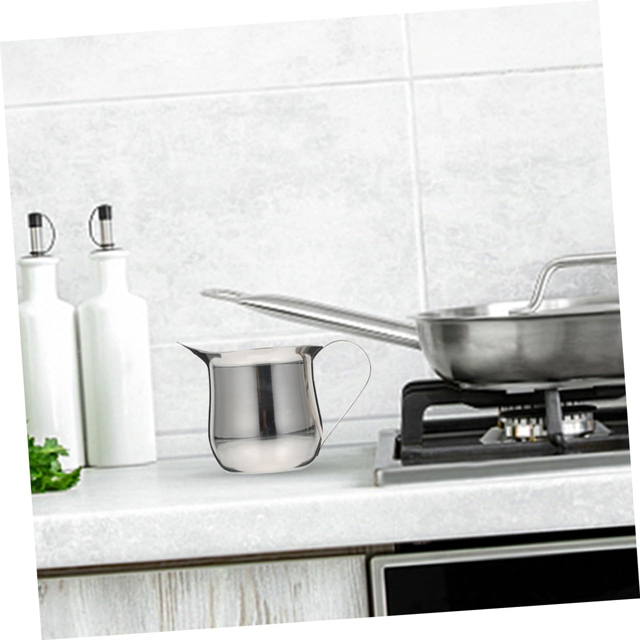 LAPYAPPE 3Pcs Stainless Steel Milk Frothing Pitchers Small Coffee Milk Jug for Steaming Latte Art Espresso Portable and Easy to Clean for Home and Professional Use image number 2